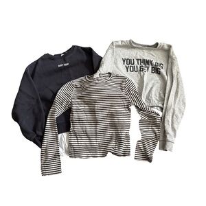 Zara Kids Striped and Graphic Sweatshirts Set